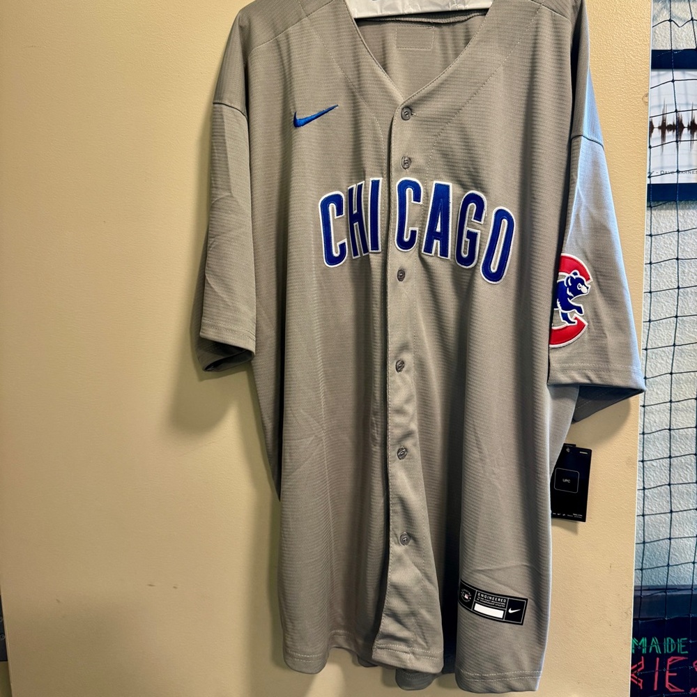 3XL Gray Chicago Cubs Jackie Robinson Jersey